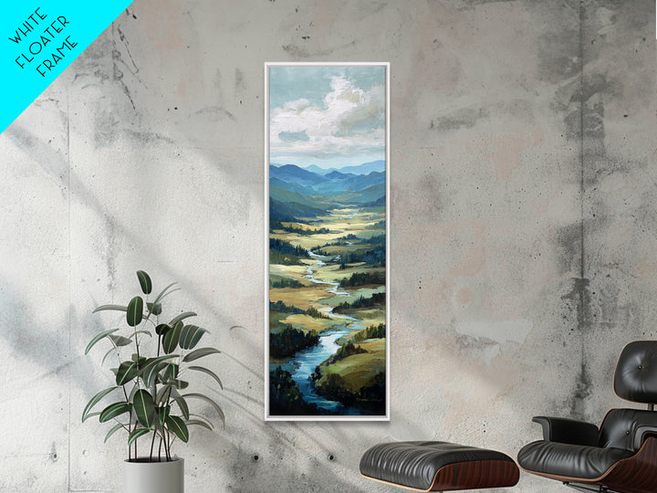 Rolling Green Hills Canvas Print, Landscape Art, Wall Art, Living Room Decor, Fine Art, Horizon, Framed Wall Art, Abstract Art, LAN-1x3-90