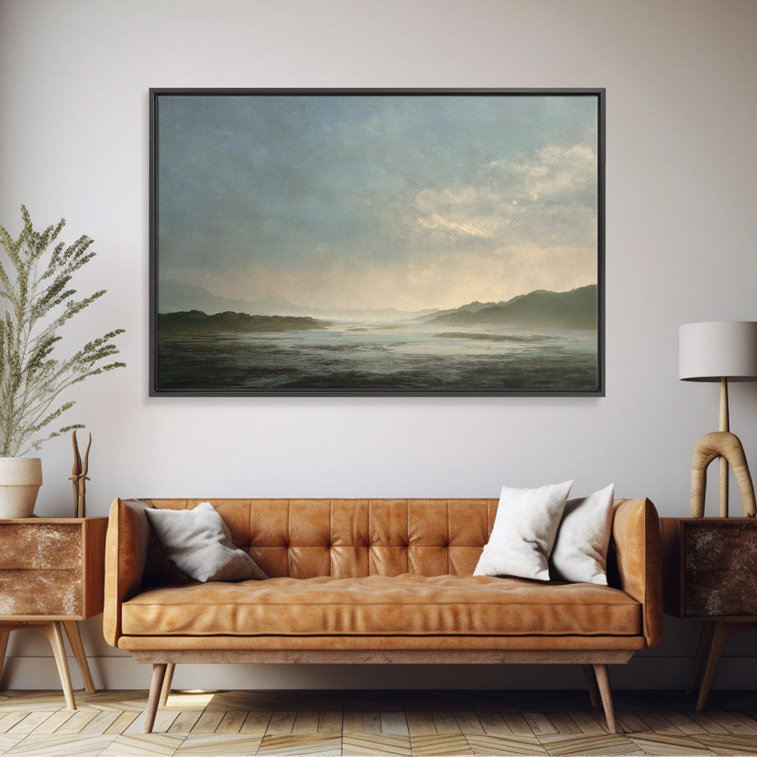 Volcanic Black Beach Canvas Print, Landscape Art, Boho Wall Art, Living Room Decor, Fine Art, Horizon, Neutral Decor, LAN-3x2-66