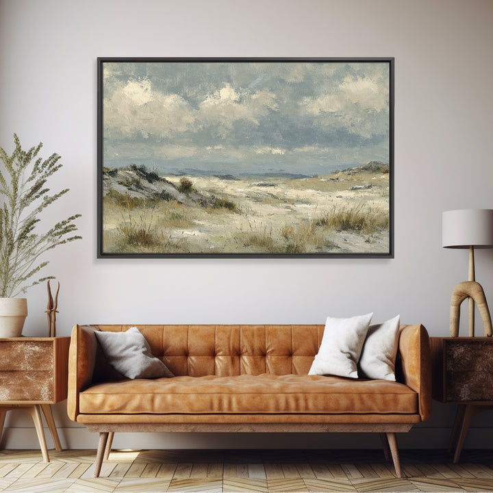 Storm Clouds over an Open Prairie Framed Canvas Print, Landscape Art, Original Art, Living Room Decor, Fine Art, Horizon, LAN-3x2-7