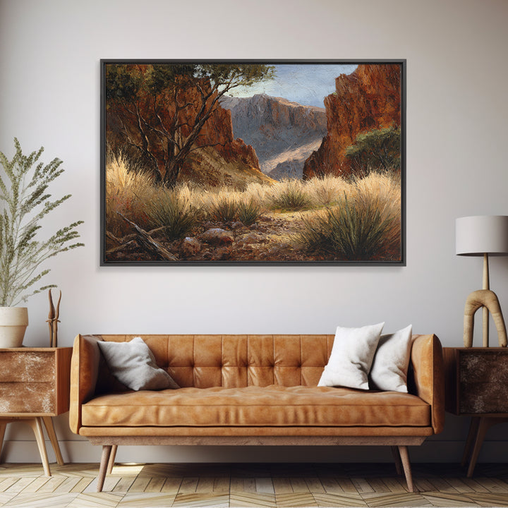 Red Canyon Walls Framed Canvas Print, Landscape Art, Fine Art Print, Living Room Decor, Fine Art, Horizon, Digital Prints, LAN-3x2-81