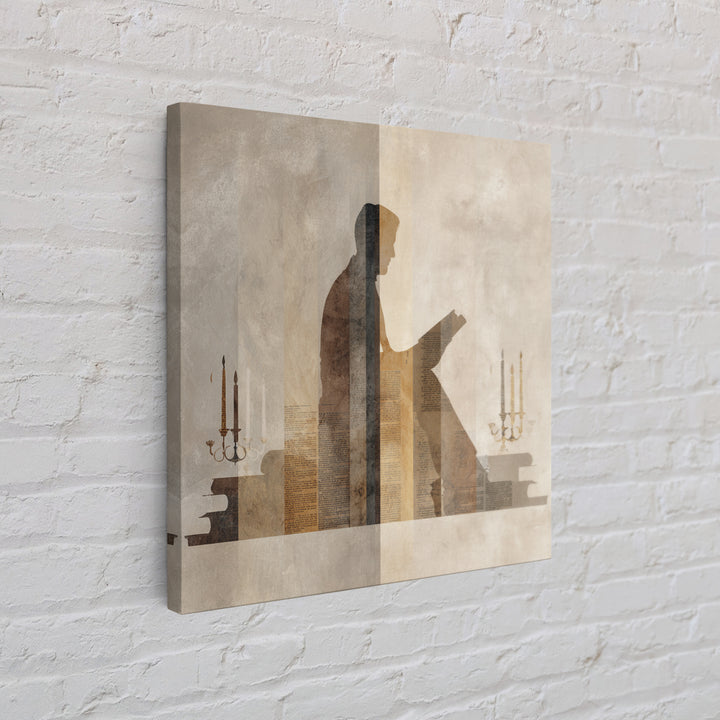 Minimal Book Silhouette Canvas Print, Library Art, Contemporary Art, Library Decor, Abstract Art, Archive, Wall Art Print, LIB-1x1-89