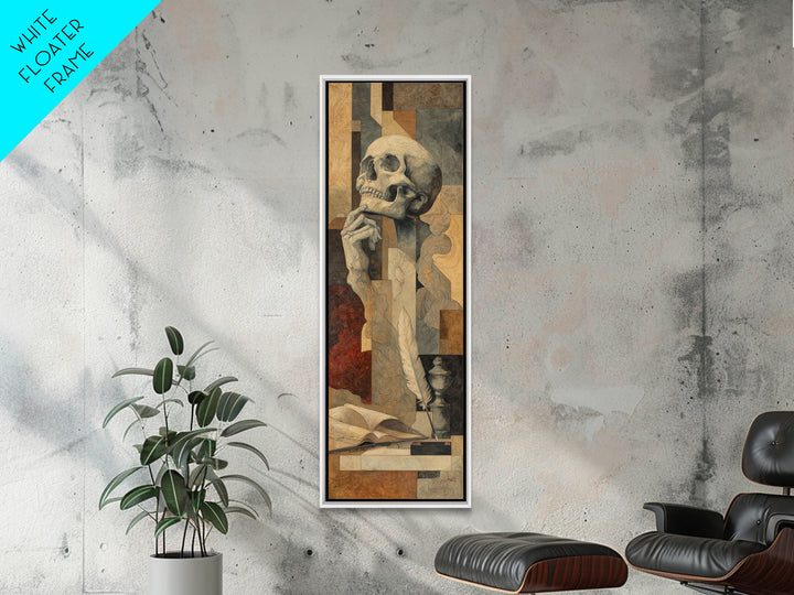 Renaissance Reading Figure Canvas Print, Library Art, Whimsical Art, Library Decor, Fine Art, Archive, Statement Artwork, LIB-1x3-59