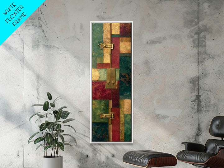 Ancient Book with Brass Clasps Canvas Print, Library Art, Watercolor Painting, Library Decor, Fine Art, Archive, Black Cat Art, LIB-1x3-73