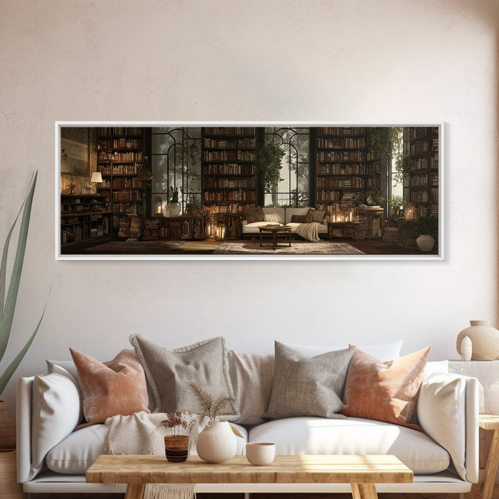Open Book Releasing Tiny Birds Canvas Print, Library Art, Reading Nook Decor, Library Decor, Fine Art, Archive, LIB-3x1-20