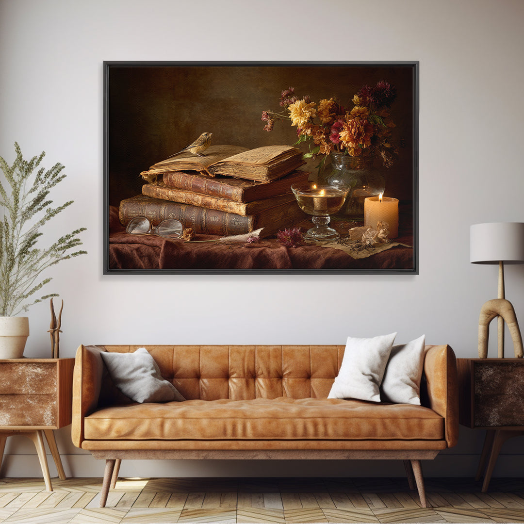Open Book Releasing Tiny Birds Canvas Print, Library Art, Reading Nook Decor, Library Decor, Fine Art, Archive, LIB-3x2-32