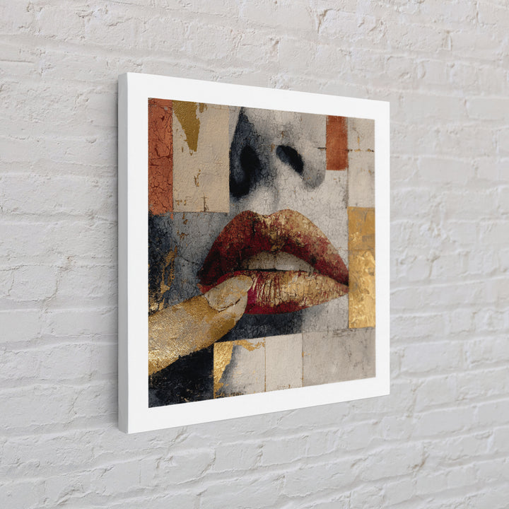 Abstract Lips and Hand Fashion Sketch Canvas Print, Line Art, Living Room Art, Living Room Decor, Abstract Art, Line, LIN-1x1-18