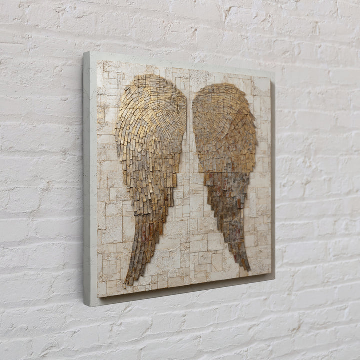 Minimal Angel Wing Contour Framed Canvas Print, Line Art, Room Decor, Living Room Decor, Fine Art, Line, Digital Wall Art, LIN-1x1-21