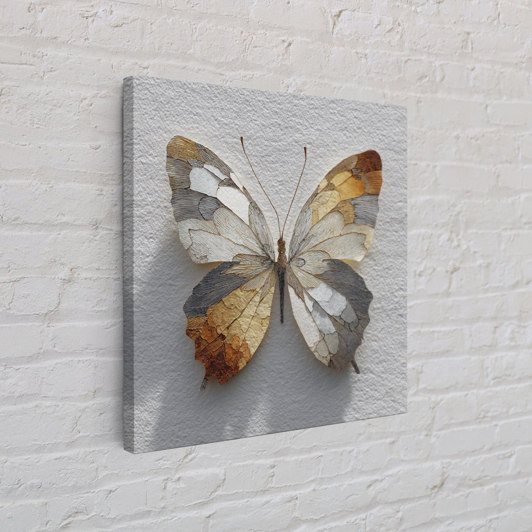 Line Art Butterfly Canvas Print, Line Art, Gallery Wall Set, Living Room Decor, Fine Art, Line, Textured Painting, LIN-1x1-22
