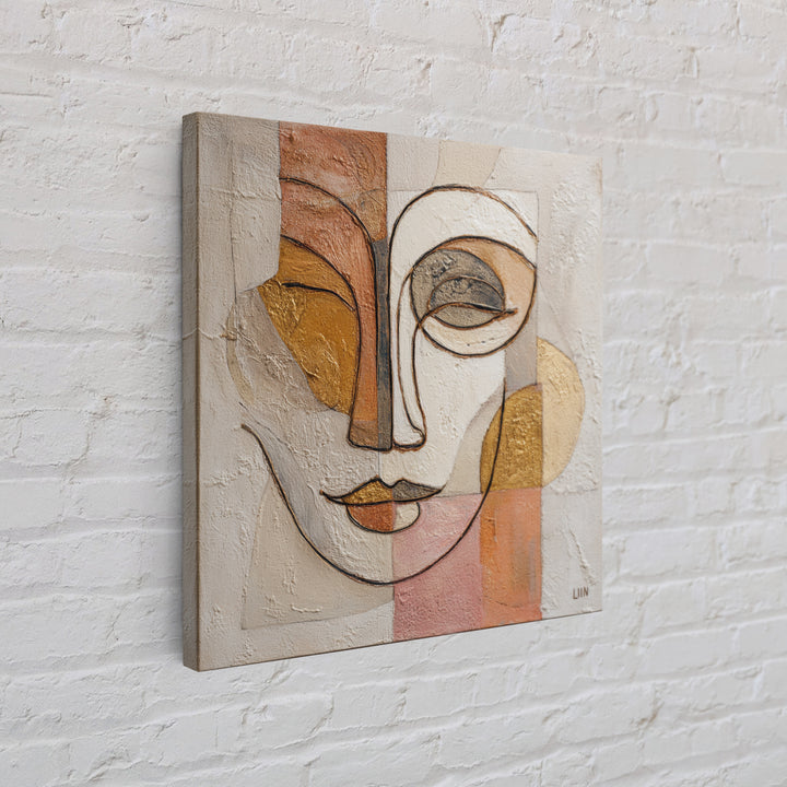 Continuous Line Female Face Canvas Print, Line Art, Art, Living Room Decor, Oil Painting, Line, Boho Wall Decor, Boho Decor, LIN-1x1-25