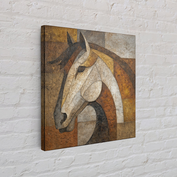 Abstract Horse Formed from Graceful Contour Framed Canvas Print, Line Art, Printable Wall Art, Living Room Decor, Line, LIN-1x1-28