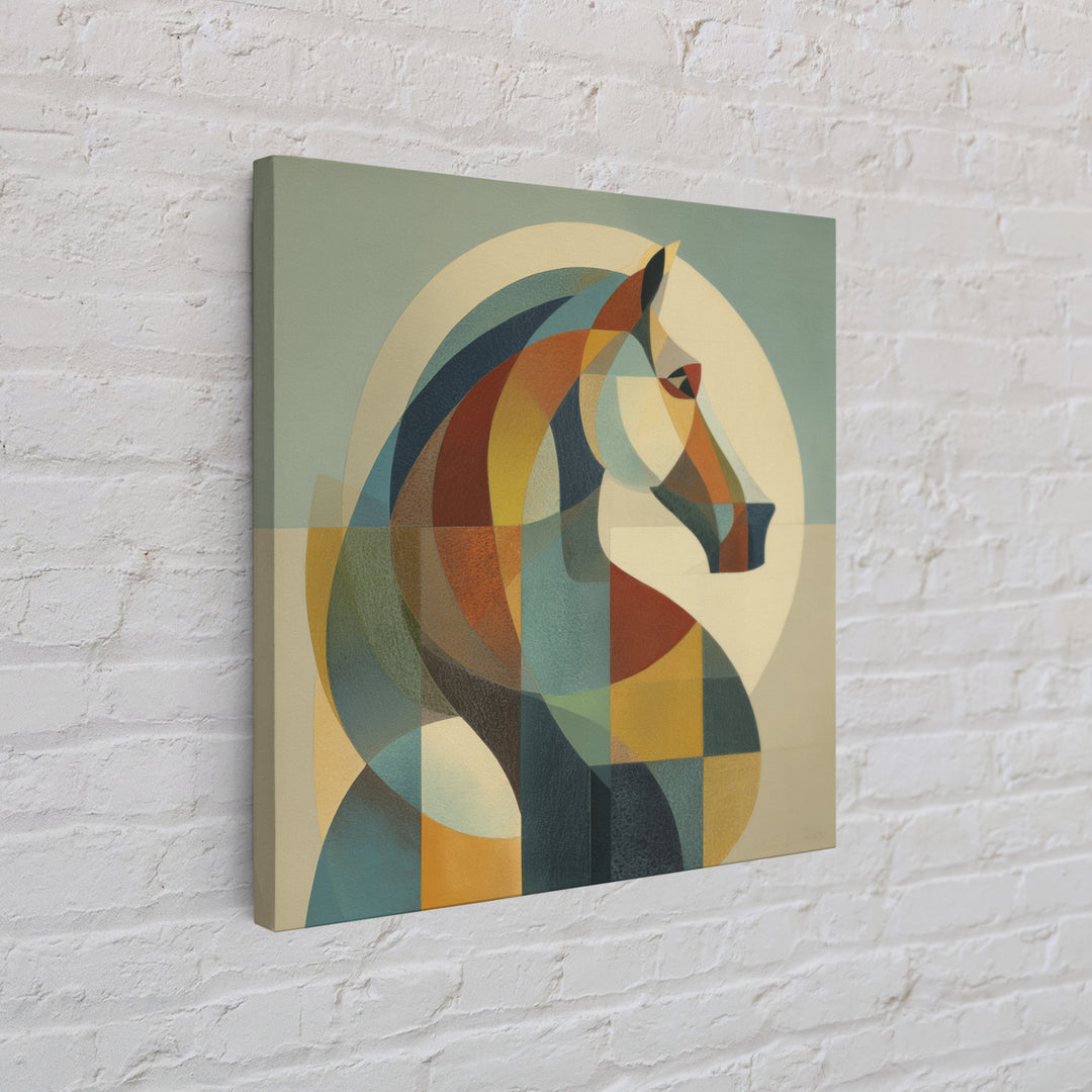 Abstract Horse Formed from Graceful Contour Canvas Print, Line Art, Home Decor, Living Room Decor, Abstract Art, Line, LIN-1x1-4
