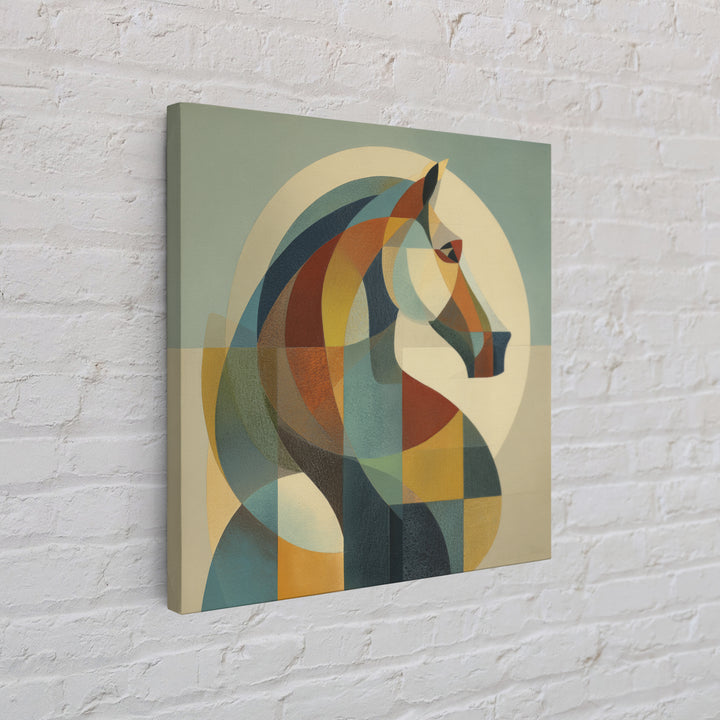 Abstract Horse Formed from Graceful Contour Canvas Print, Line Art, Home Decor, Living Room Decor, Abstract Art, Line, LIN-1x1-4