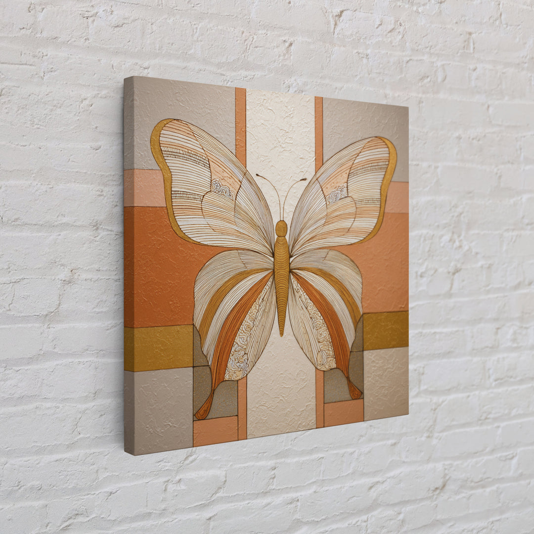 Line Art Butterfly Framed Canvas Print, Line Art, Gallery Decor, Living Room Decor, Fine Art, Line, Home Decor, Wall Decor, LIN-1x1-46