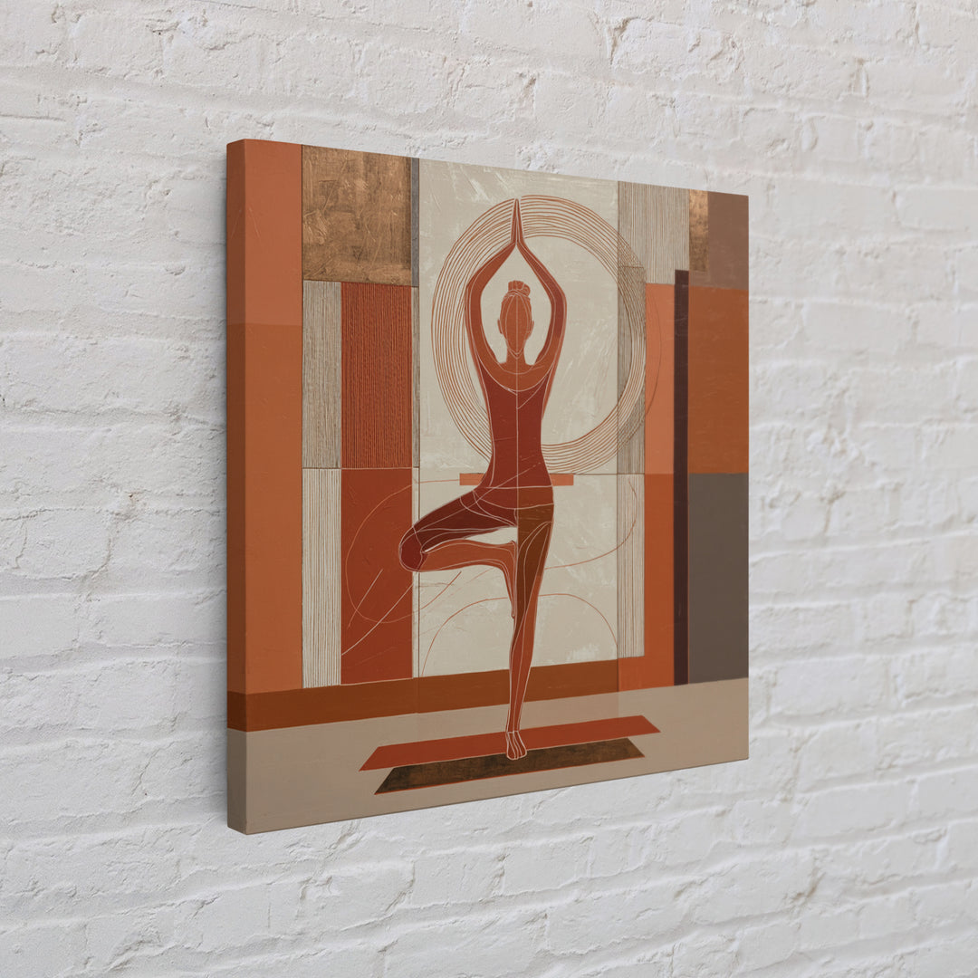 Single Line Yoga Pose Framed Canvas Print, Line Art, Wall Art, Living Room Decor, Line, Wall Art Print, Modern Wall Art, LIN-1x1-65