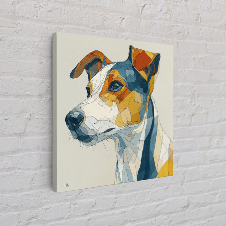Continuous Line Dog Portrait Canvas Print, Line Art, Custom Portrait, Living Room Decor, Fine Art, Line, Living Room Wall Art, LIN-1x1-85