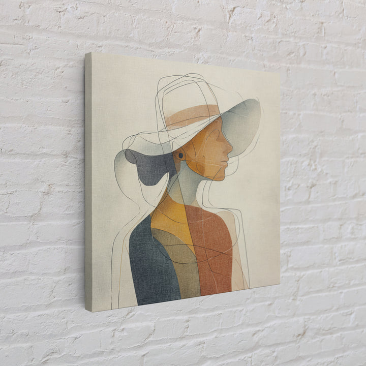 Line Drawing of a Woman Canvas Print, Line Art, Minimalist Decor, Living Room Decor, Oil Painting, Line, Boho Wall Art, LIN-1x1-91