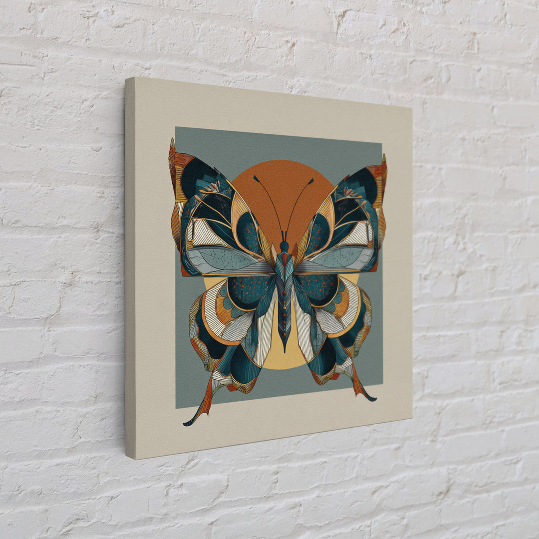 Line Art Butterfly Canvas Print, Line Art, Art Print, Living Room Decor, Abstract Art, Line, Digital Wall Art, LIN-1x1-94
