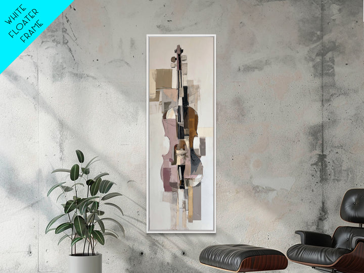 Single Line Violin and Bow Canvas Print, Line Art, Minimalist Wall Art, Living Room Decor, Fine Art, Line, Fine Art Print, LIN-1x3-11
