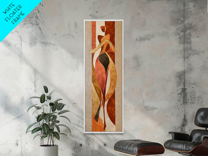 Continuous Line Dancer Framed Canvas Print, Line Art, Portrait from Photo, Living Room Decor, Fine Art, Line, Luxury Decor, LIN-1x3-19
