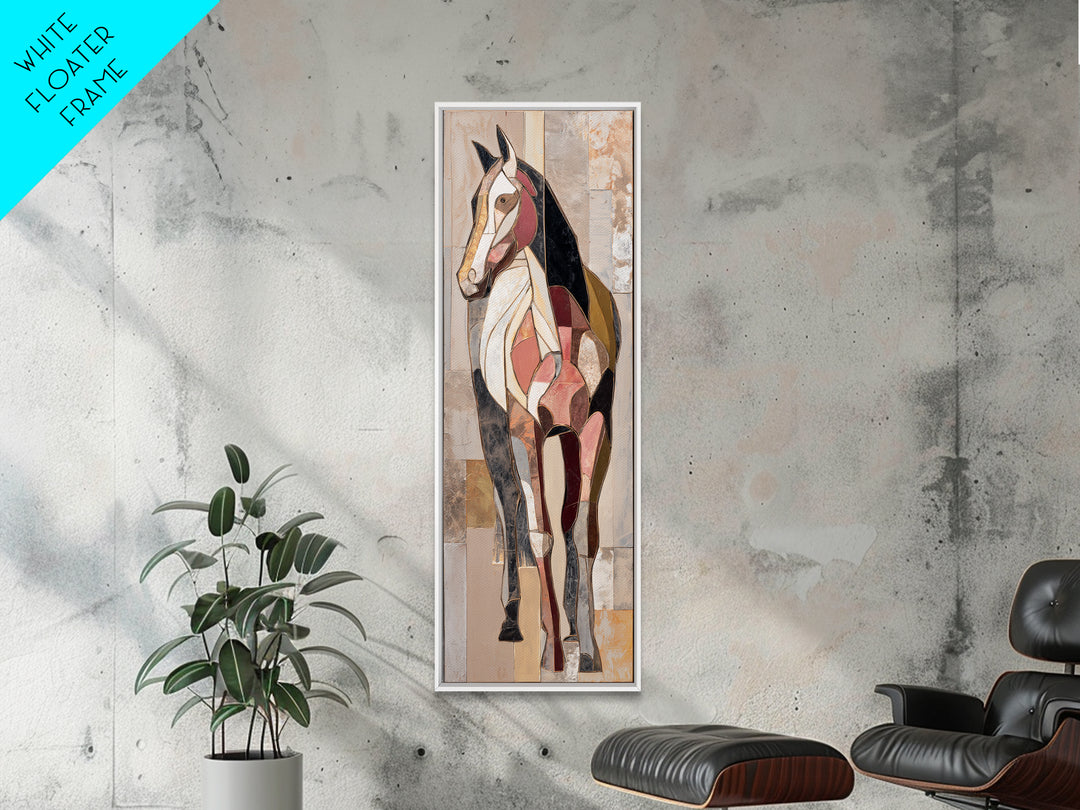Abstract Horse Formed from Graceful Contour Canvas Print, Line Art, Jesus Wall Art, Living Room Decor, Fine Art, Line, LIN-1x3-40