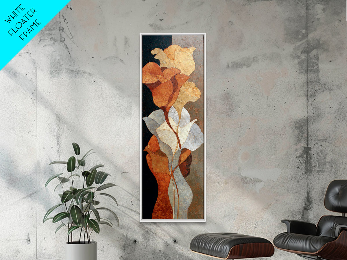 Face and Flower Blended into One Contour Canvas Print, Line Art, Canvas Print, Living Room Decor, Oil Painting, Line, LIN-1x3-44