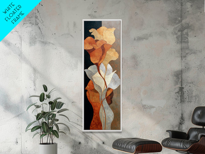 Face and Flower Blended into One Contour Canvas Print, Line Art, Canvas Print, Living Room Decor, Oil Painting, Line, LIN-1x3-44
