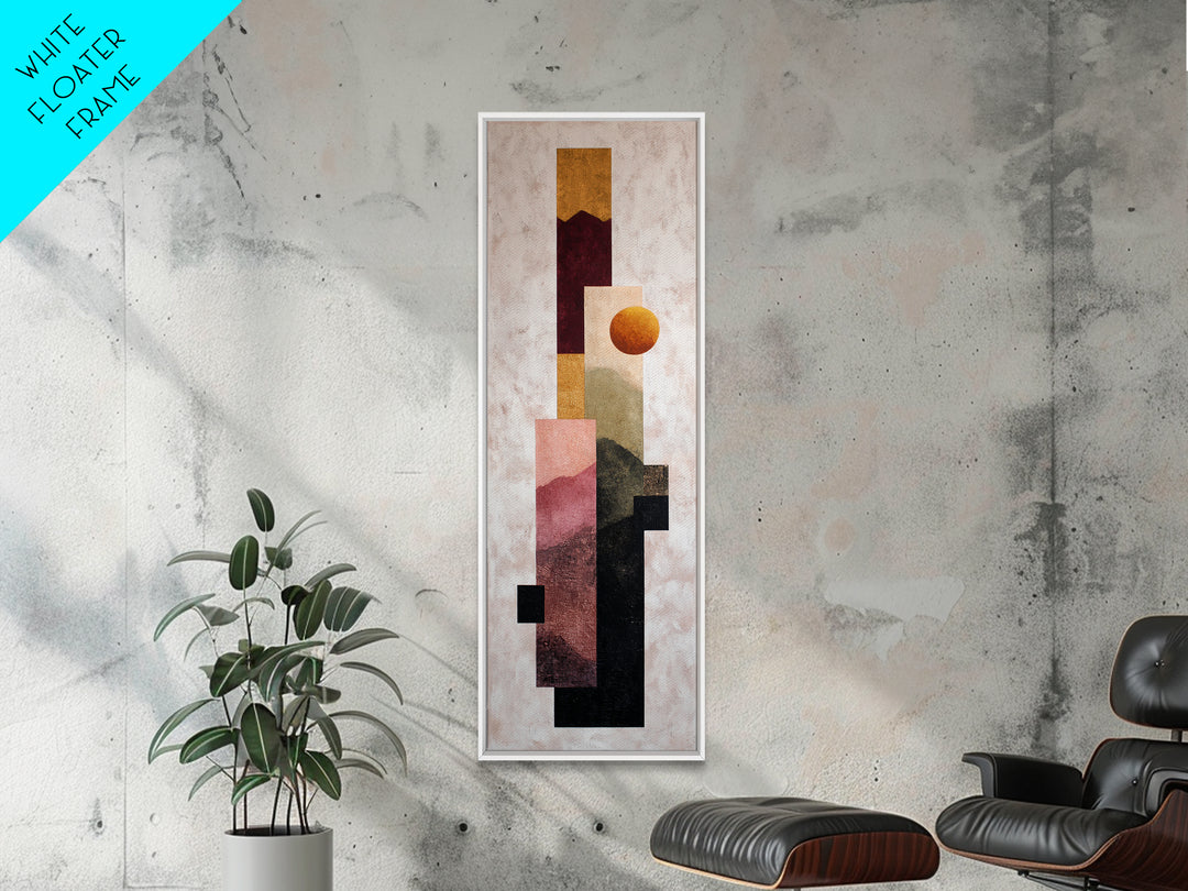 Black Line Mountains Framed Canvas Print, Line Art, Room Decor, Living Room Decor, Fine Art, Line, Digital Wall Art, Canvas Art, LIN-1x3-46