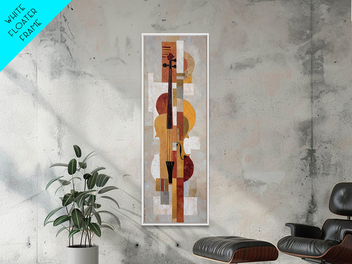 Single Line Violin and Bow Canvas Print, Line Art, Fine Art Print, Living Room Decor, Fine Art, Line, Custom Portrait, LIN-1x3-59