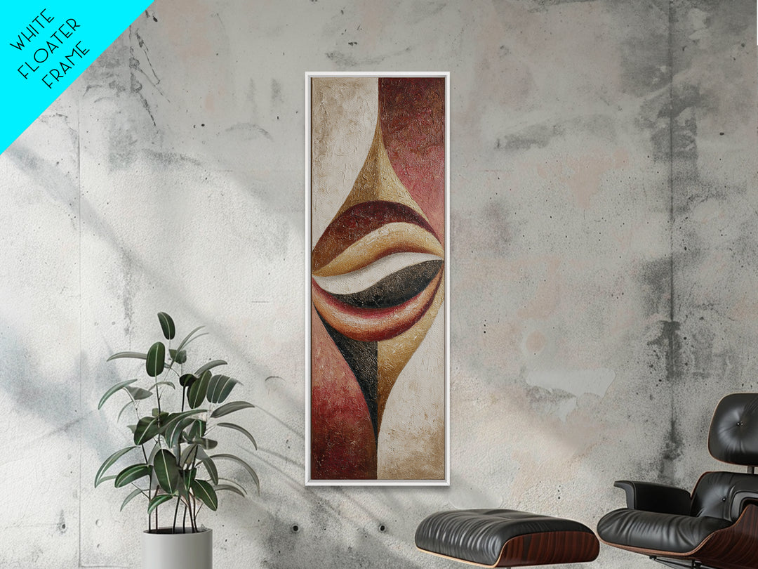 Abstract Lips and Hand Fashion Sketch Canvas Print, Line Art, Minimalist Art, Living Room Decor, Abstract Art, Line, LIN-1x3-6