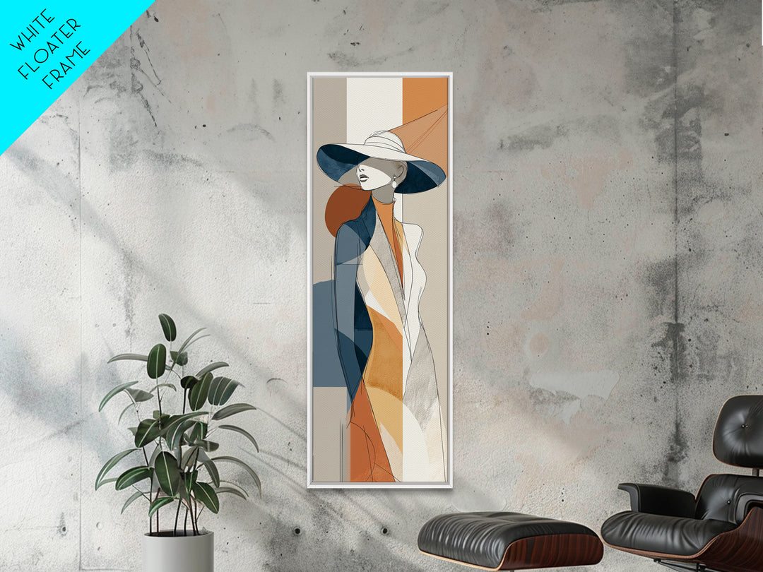 Line Drawing of a Woman Canvas Print, Line Art, Minimalist Wall Art, Living Room Decor, Oil Painting, Line, Fine Art Print, LIN-1x3-7