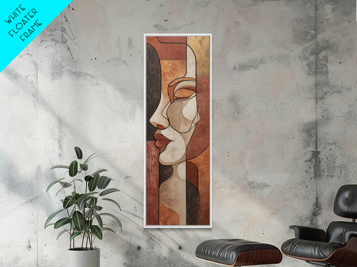 Continuous Line Female Face Canvas Print, Line Art, Living Room Wall Art, Living Room Decor, Oil Painting, Line, LIN-1x3-85