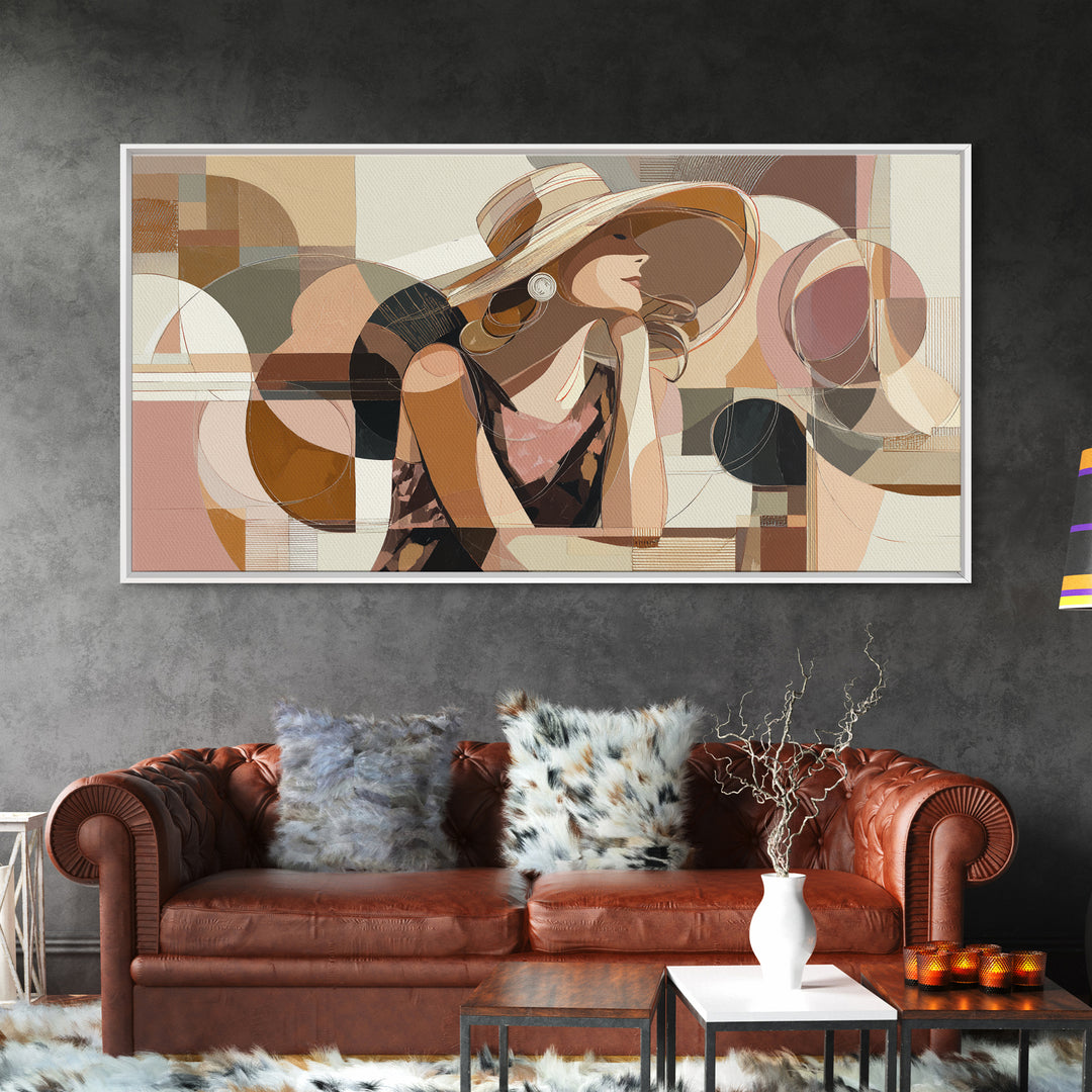 Line Drawing of a Woman Canvas Print, Line Art, Printable Art, Living Room Decor, Line, Gallery Wall Art, Portrait from Photo, LIN-2x1-39
