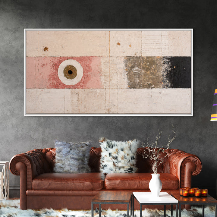 Minimal Eyes and Nose Composition Canvas Print, Line Art, Printable Art, Living Room Decor, Abstract Art, Line, LIN-2x1-58