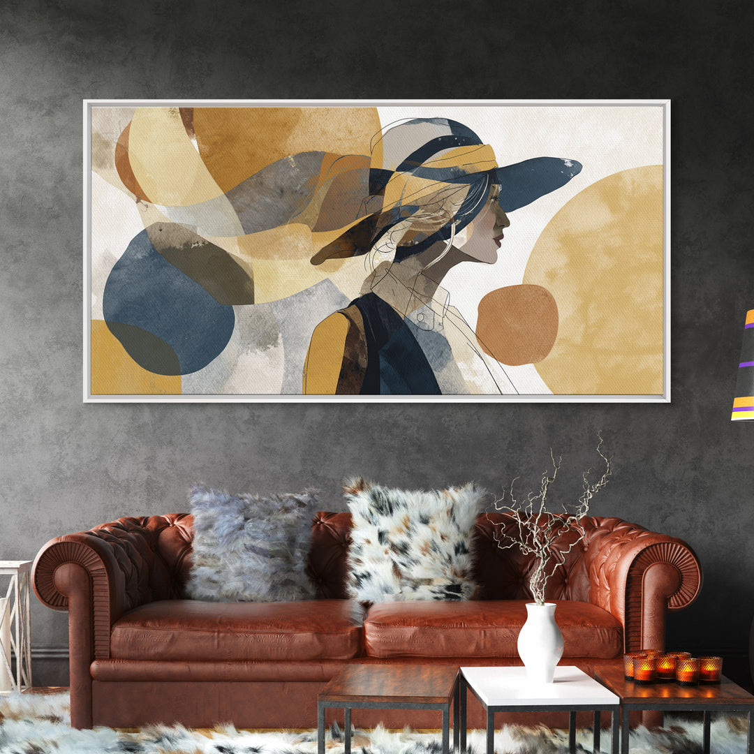 Line Drawing of a Woman Canvas Print, Line Art, Jesus Wall Art, Living Room Decor, Fine Art, Line, Statement Artwork, LIN-2x1-63
