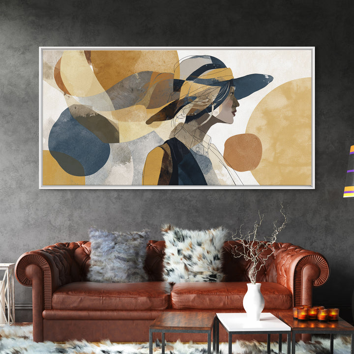 Line Drawing of a Woman Canvas Print, Line Art, Jesus Wall Art, Living Room Decor, Fine Art, Line, Statement Artwork, LIN-2x1-63