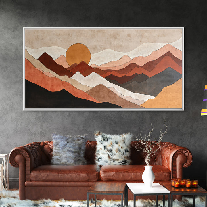 Black Line Mountains Canvas Print, Line Art, Canvas Art, Living Room Decor, Fine Art, Line, Jesus Wall Art, Gallery Wall Art, LIN-2x1-78