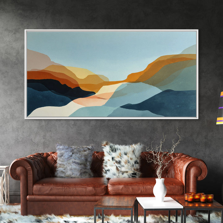Minimal Eyes and Nose Composition Canvas Print, Line Art, Printable Art, Living Room Decor, Abstract Art, Line, LIN-2x1-82