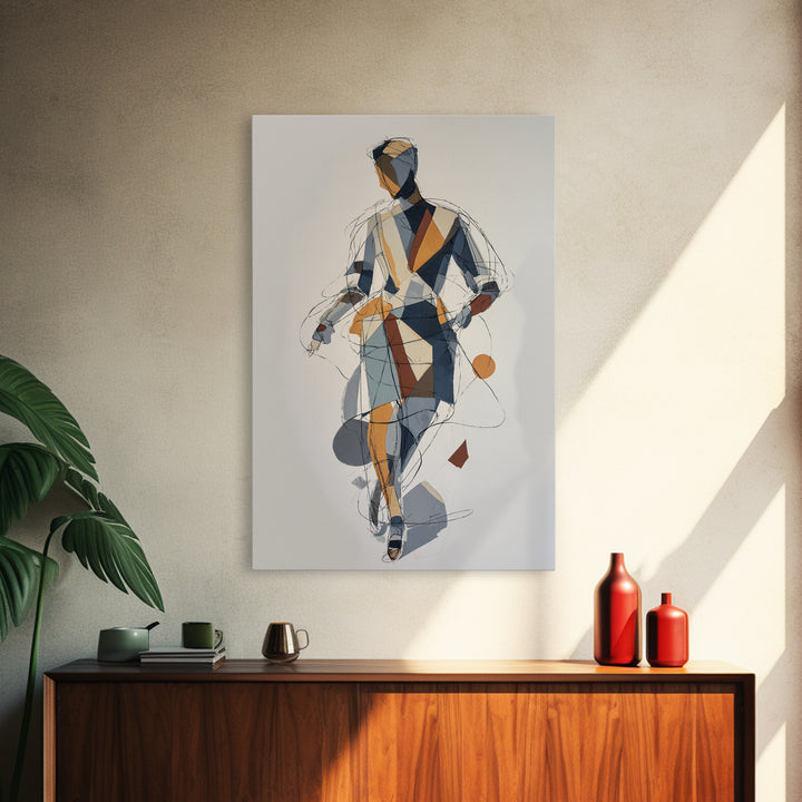 Continuous Line Dancer Canvas Print, Line Art, Jesus Wall Art, Living Room Decor, Abstract Art, Line, Statement Artwork, LIN-2x3-39