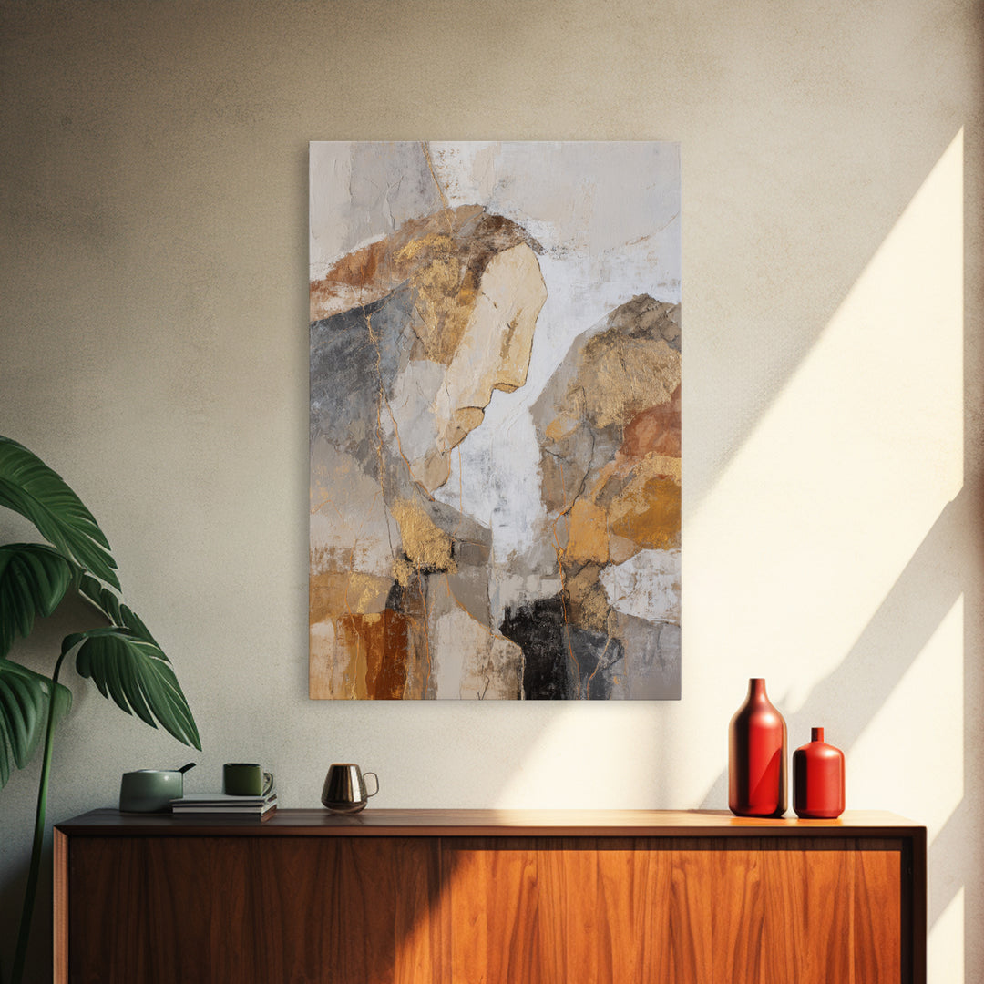 Line Art Shell and Coastal Forms Framed Canvas Print, Line Art, Portrait from Photo, Living Room Decor, Fine Art, Line, LIN-2x3-47
