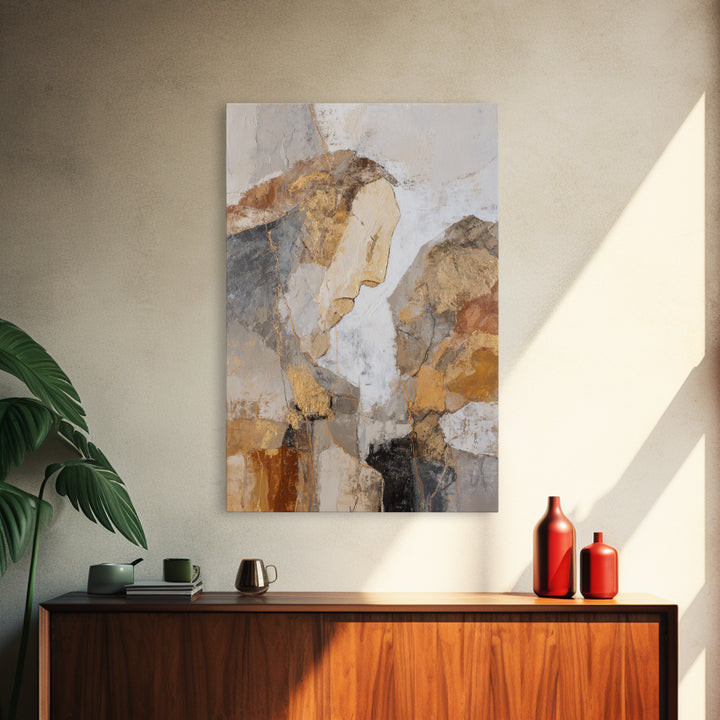 Line Art Shell and Coastal Forms Framed Canvas Print, Line Art, Portrait from Photo, Living Room Decor, Fine Art, Line, LIN-2x3-47