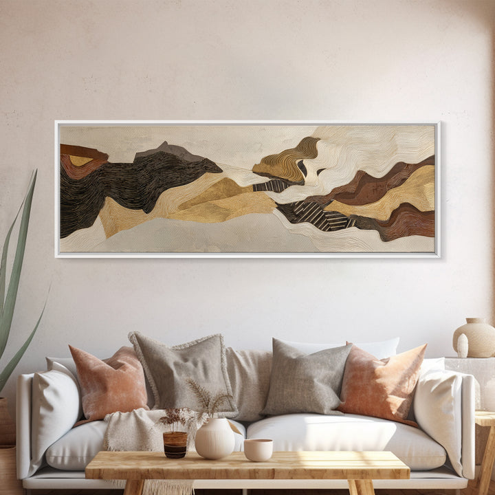 Line Art Shell and Coastal Forms Canvas Print, Line Art, Home Decor, Living Room Decor, Fine Art, Line, Modern Wall Art, LIN-3x1-31