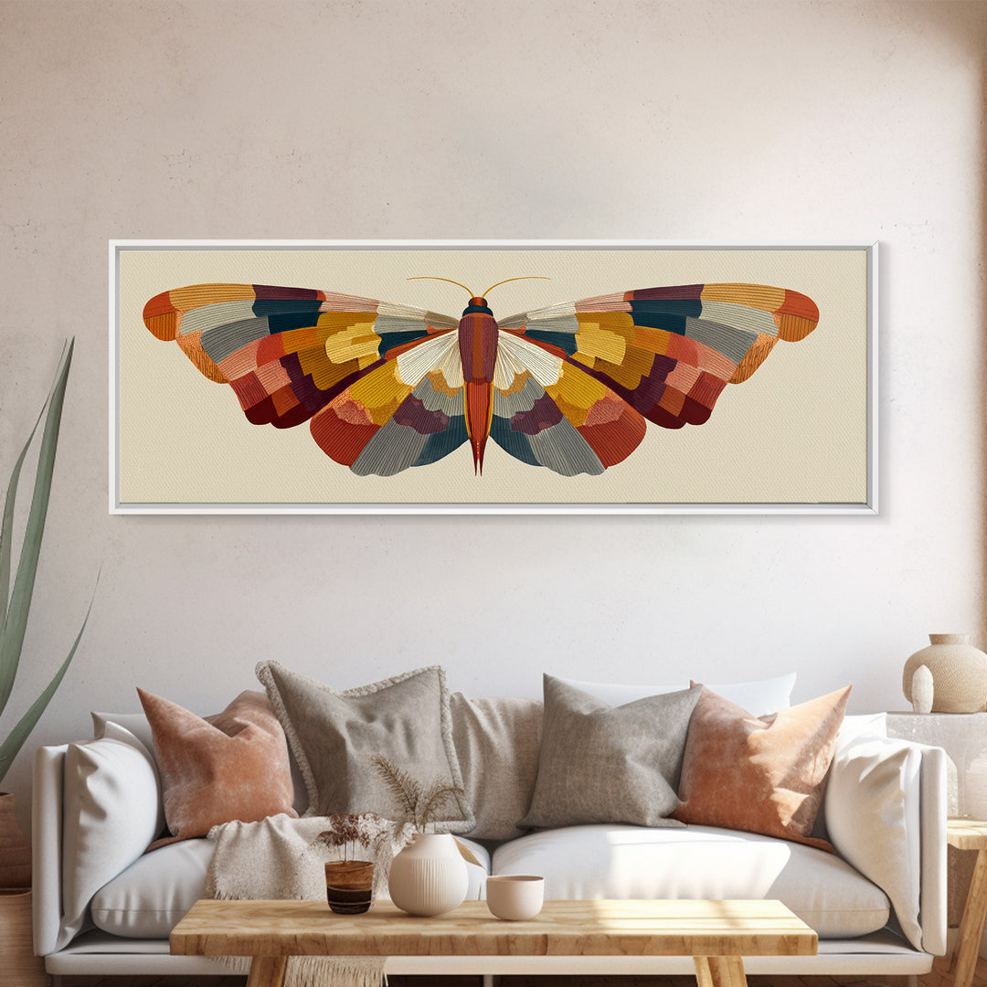 Line Art Butterfly Canvas Print, Line Art, Living Room Wall Art, Living Room Decor, Fine Art, Line, Aesthetic Prints, LIN-3x1-38