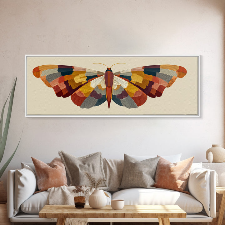 Line Art Butterfly Canvas Print, Line Art, Living Room Wall Art, Living Room Decor, Fine Art, Line, Aesthetic Prints, LIN-3x1-38