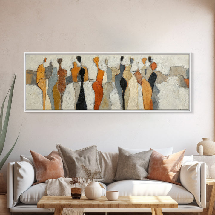 Abstract Family Figures Canvas Print, Line Art, Fine Art Print, Living Room Decor, Fine Art, Line, Wall Decor, Custom Portrait, LIN-3x1-40