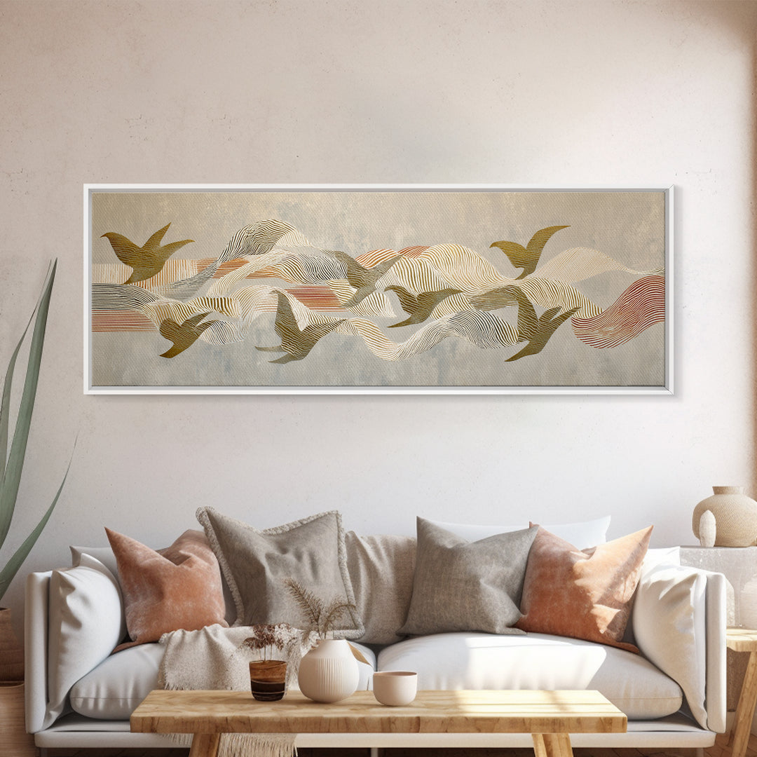 Single Line Bird Canvas Print, Line Art, Living Room Wall Art, Living Room Decor, Abstract Art, Line, Aesthetic Prints, LIN-3x1-75