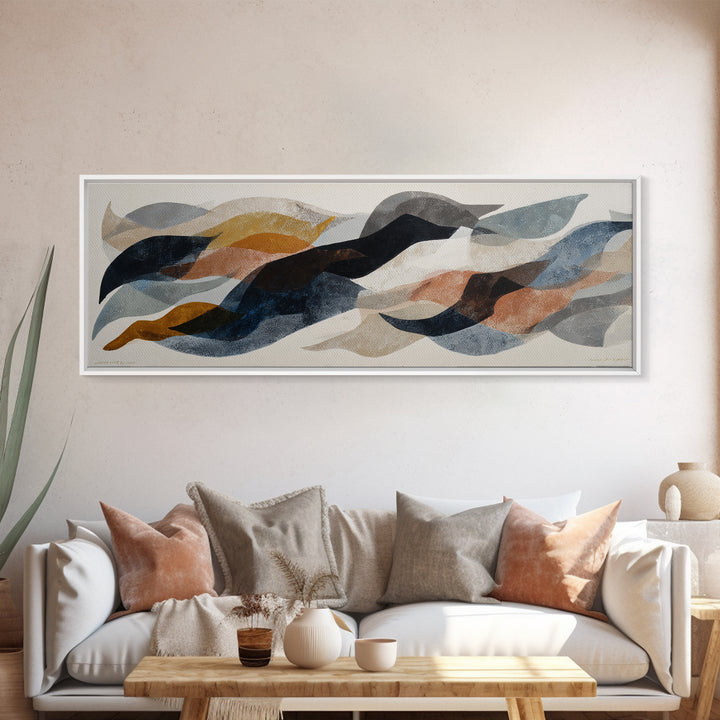 Minimal Angel Wing Contour Canvas Print, Line Art, Luxury Decor, Living Room Decor, Abstract Art, Line, Printable, LIN-3x1-85