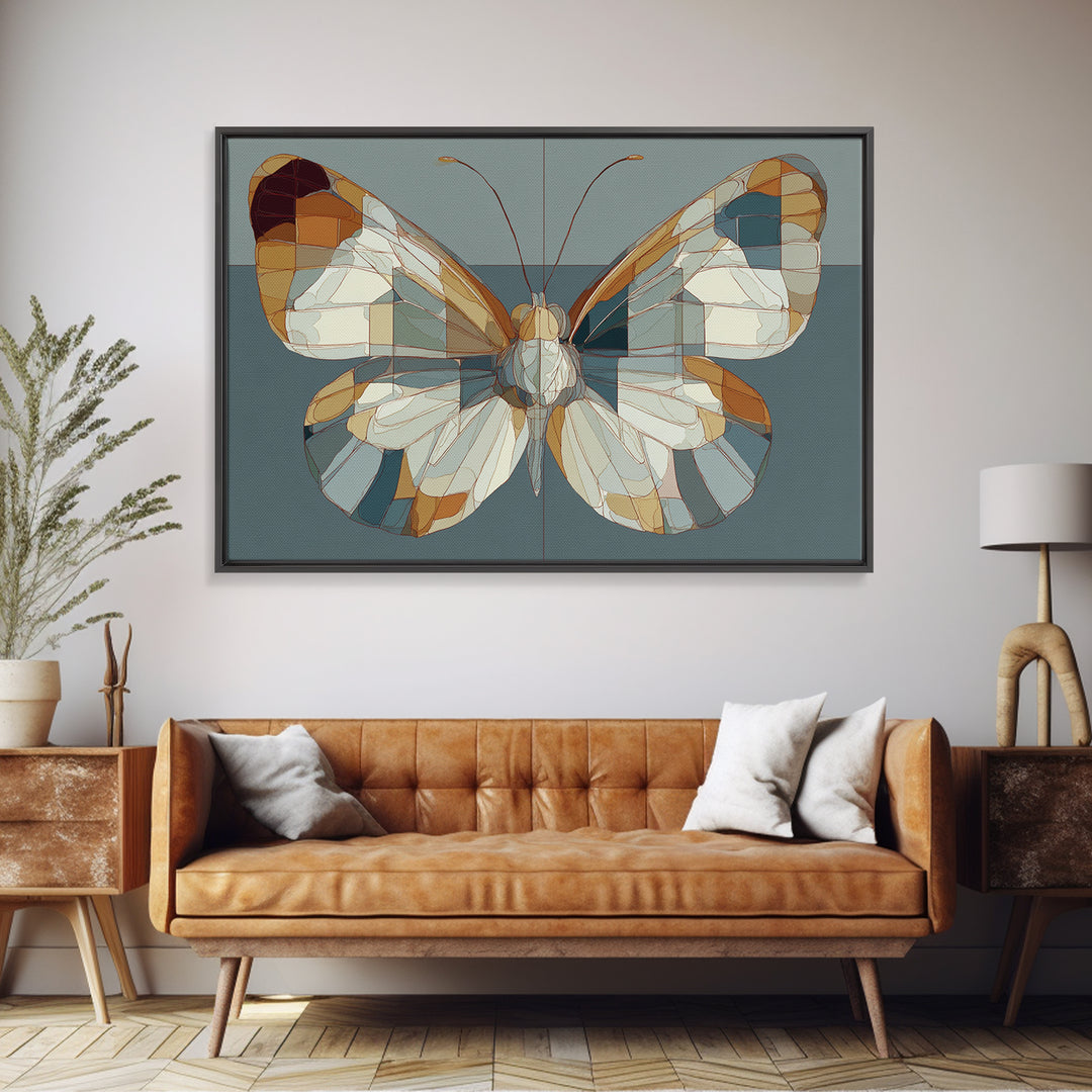 Line Art Butterfly Canvas Print, Line Art, Jesus Wall Art, Living Room Decor, Abstract Art, Line, Statement Artwork, LIN-3x2-26