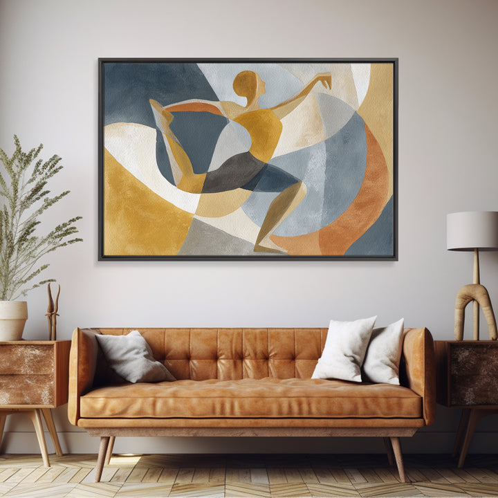 Single Line Yoga Pose Framed Canvas Print, Line Art, Textured Painting, Living Room Decor, Fine Art, Line, Canvas Art, LIN-3x2-45