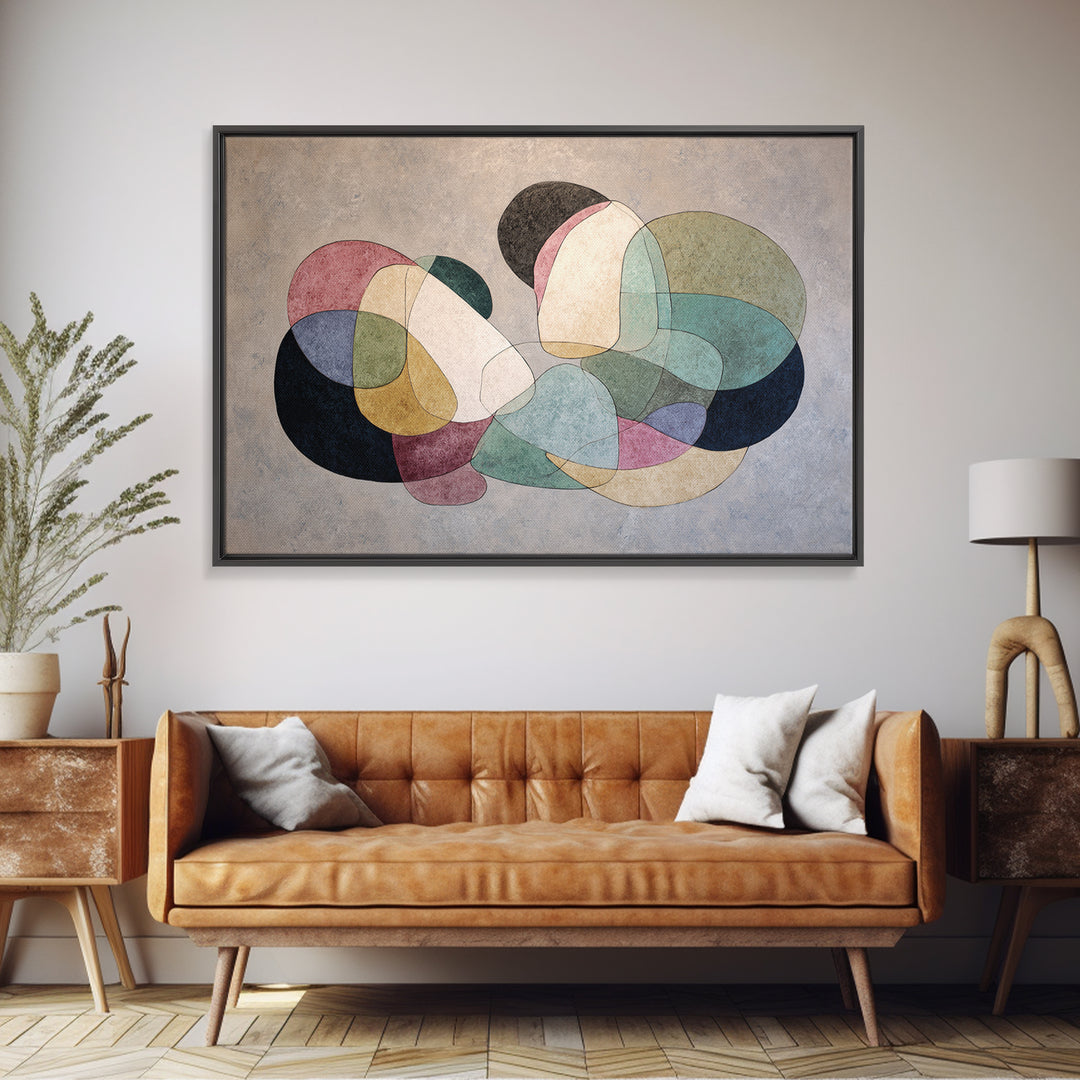 Single Line Couple Embracing Softly Framed Canvas Print, Line Art, Gallery Wall Art, Living Room Decor, Fine Art, Line, LIN-3x2-6