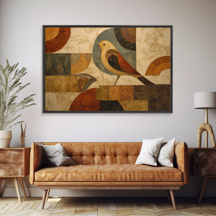 Single Line Bird Framed Canvas Print, Line Art, Statement Artwork, Living Room Decor, Fine Art, Line, Custom Portrait, LIN-3x2-63